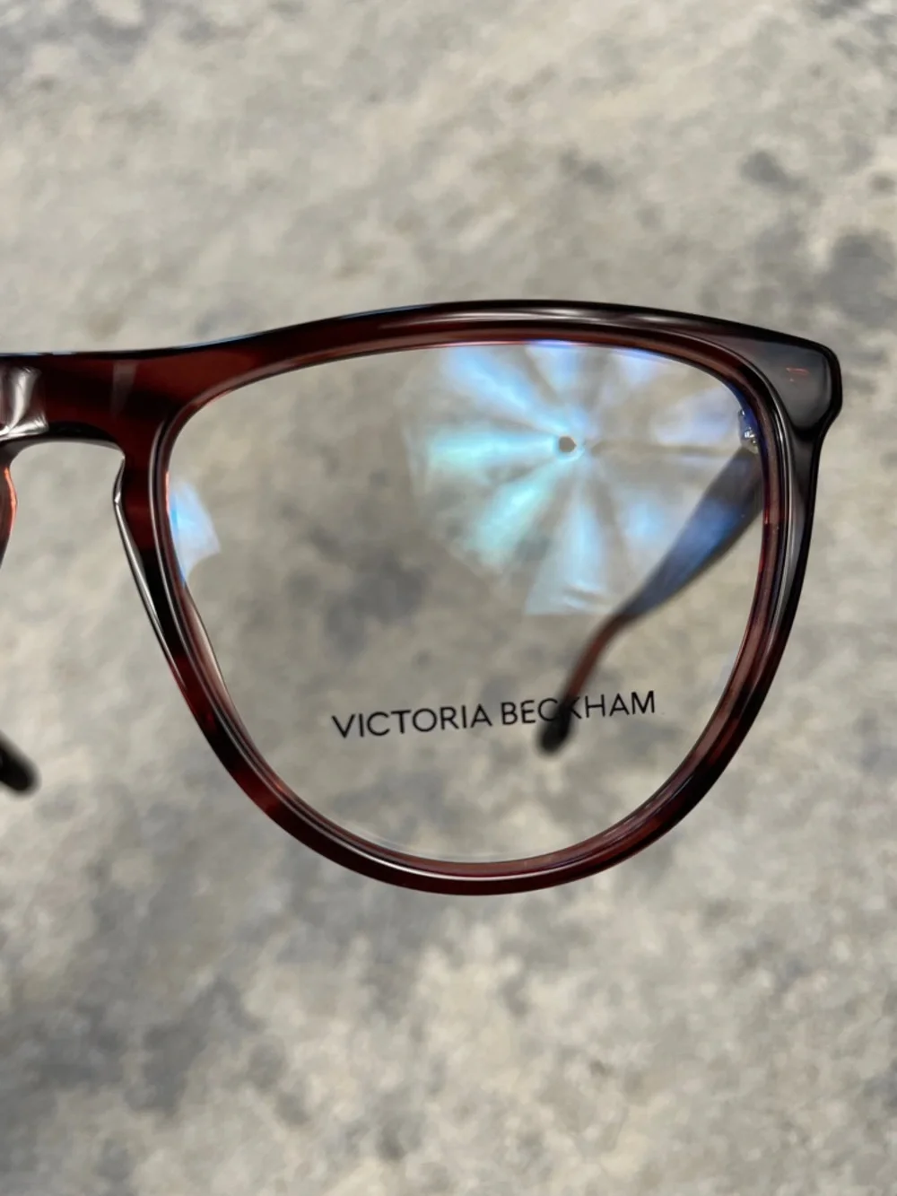 New Victoria Beckham Eyewear VB2672 Striped Red Brown RX Glasses